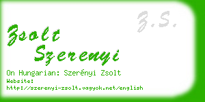 zsolt szerenyi business card