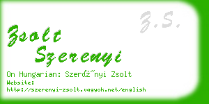 zsolt szerenyi business card